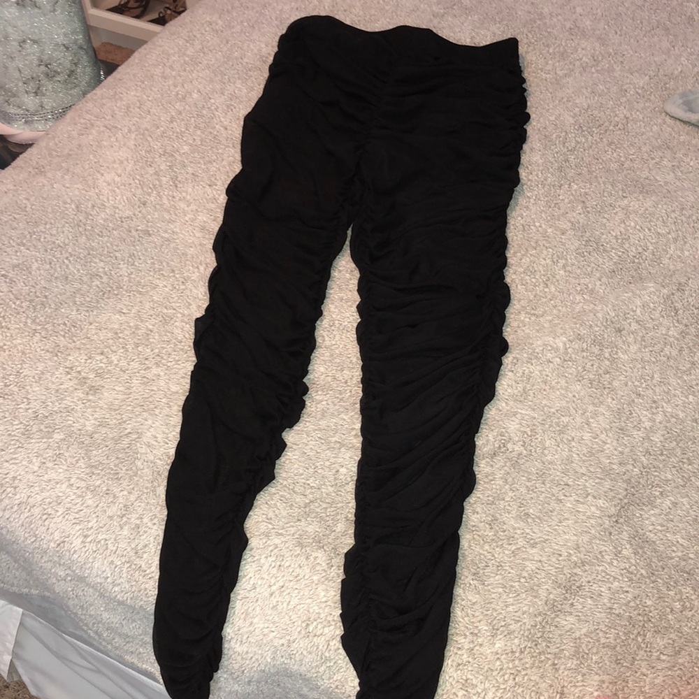 Mesh Ruffled Pants